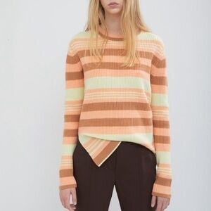Sies Marjan 100% Merino Wool Striped Shay Sweater‎ Long Sleeve Designer Medium